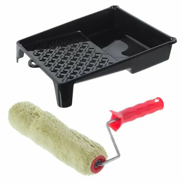 фото Набор малярный для фасадных работ Matrix валик 250 мм и кювета