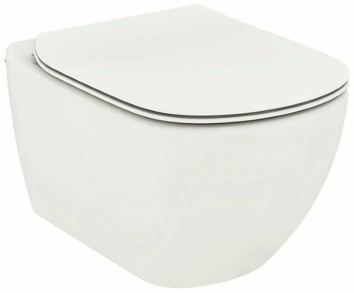 фото Подвесной унитаз Ideal Standard T007901 + сиденье Tesi T352701 белый ST007901