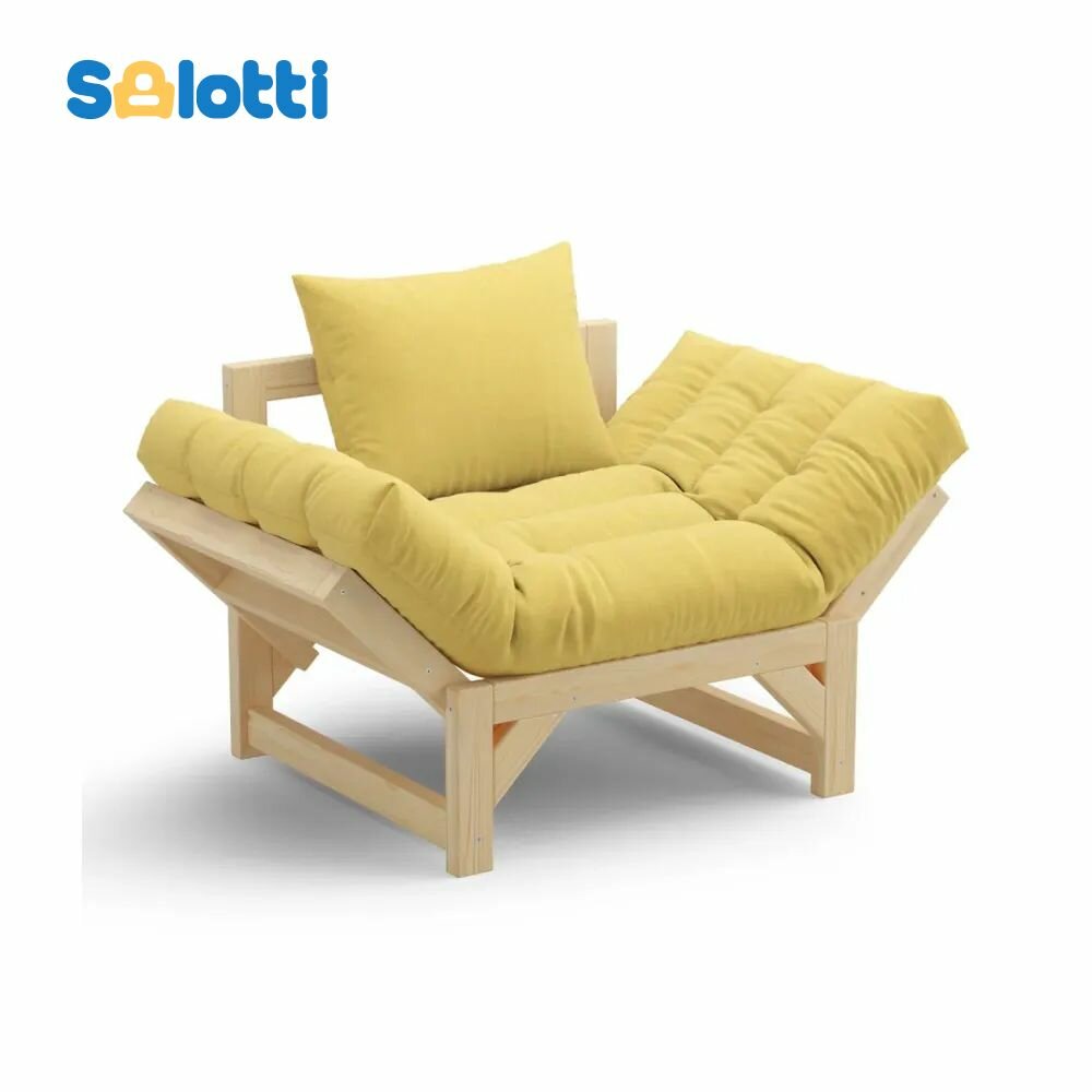 Кресло мягкое Salotti ЕВРОПА-2 рогожка Laguna жёлтый