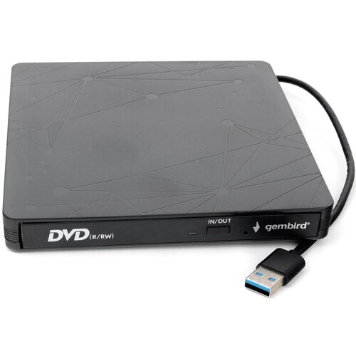 Внешний дисковод CD-DVD Gembird DVD-USB-03 usb3.0 привод для записи и чтения оптических дисков