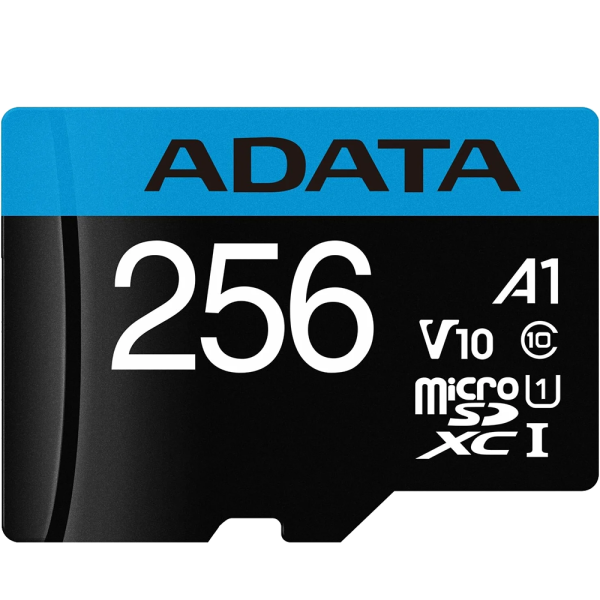 ADATA Карта памяти ADATA MicroSD XC 256 ГБ class 10 (AUSDX256GUICL10A1-RA1)