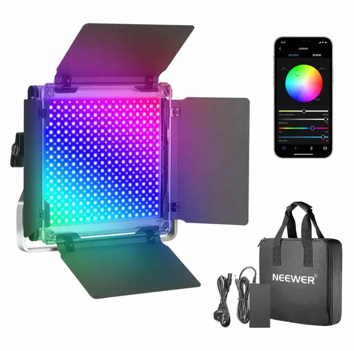 Студийный свет Neewer 660 RGB мощностью 40 Вт