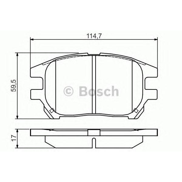 Колодки тормозные дисковые комплект Toyota Lexus BOSCH 0 986 495 140 (1 шт.)