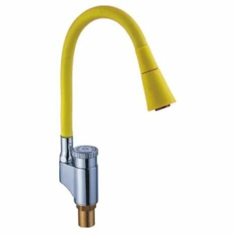 фото Смеситель для кухни Potato P59388-10 хром,желтый