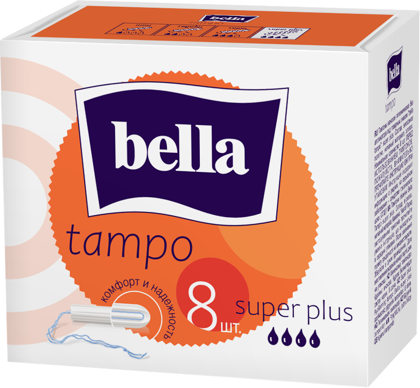 Набор из 3 штук Тампоны без аппликатора Bella Premium Comfort Super Plus 8шт