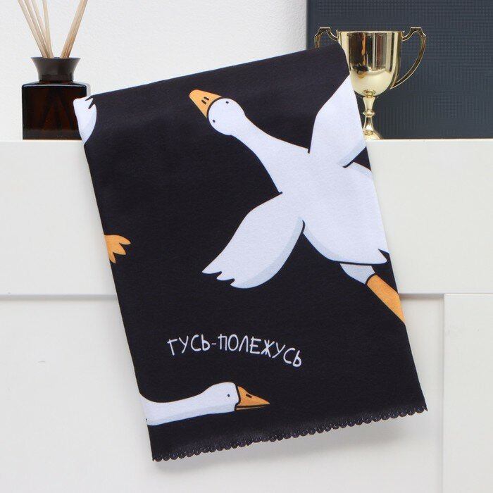 фото Этель Плед "Этель" Гусь-обнимусь, 75х100 см, 100% полиэстер, флис 190г/м2