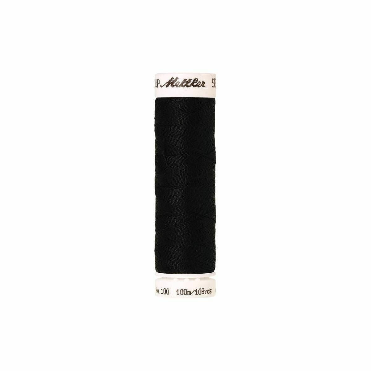 Нить универсальная Amann Group Mettler - Seralon 100, цвет 4000 Black, 100м, толщина №100, 5шт