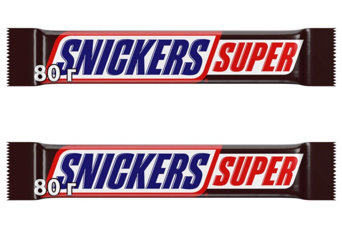 Шоколадный батончик Snickers Super, 80 гр, 2 шт