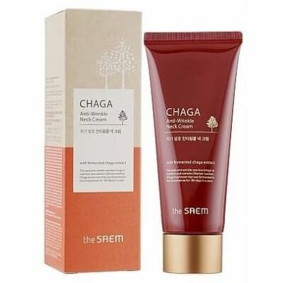 Крем The Saem CHAGA Chaga Anti-Wrinkle Neck Cream, Крем для шеи антивозрастной, 100 мл