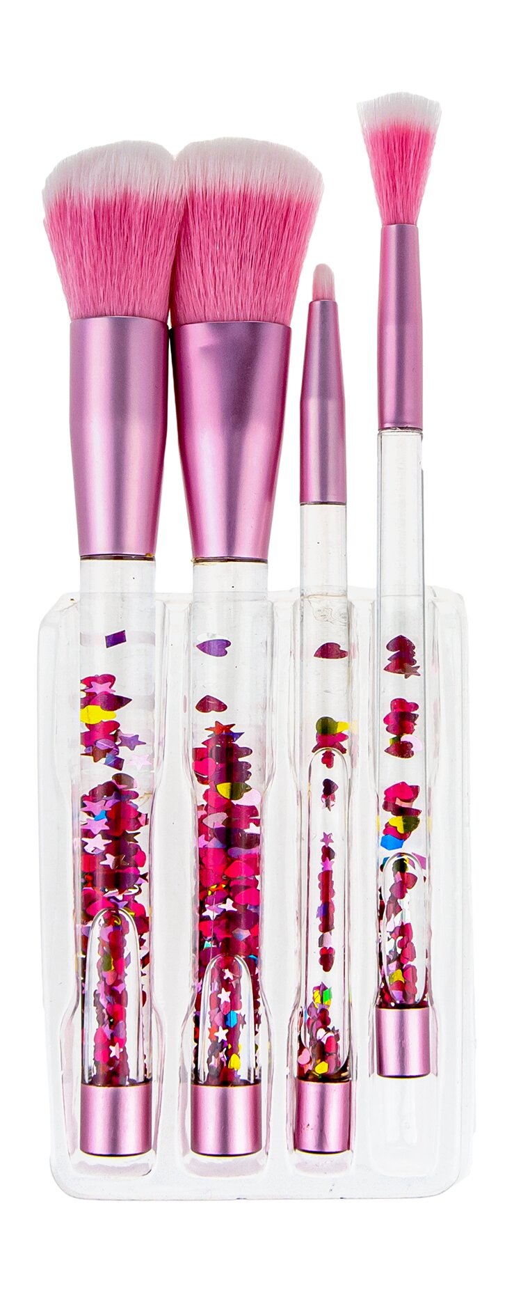 фото LUKKY Набор из кистей для нанесения макияжа Розовый (Кисть для макияжа 4 шт.)