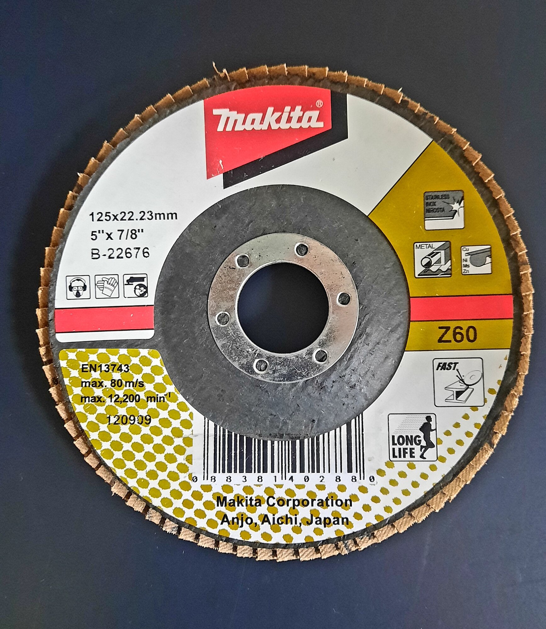 фото Круг шлифовальный лепестковый 125 мм Z-60 Макита