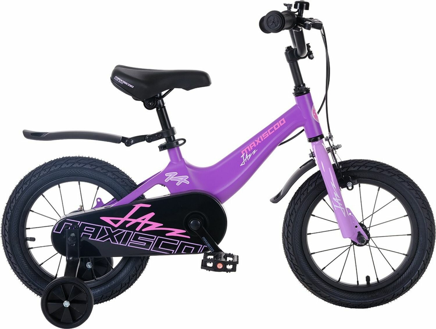 Велосипед Maxiscoo Jazz Стандарт 14" (2024) (Велосипед Maxiscoo JAZZ Стандарт 14" (2024), Фиолетовый Матовый, MSC-J1433)