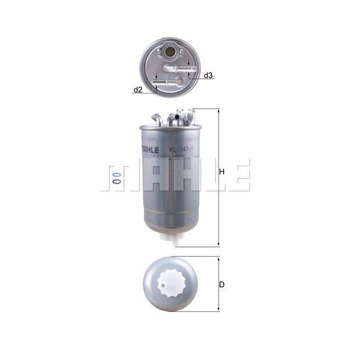 Топливный фильтр, MAHLE / KNECHT KL 147/1D (1 шт.)