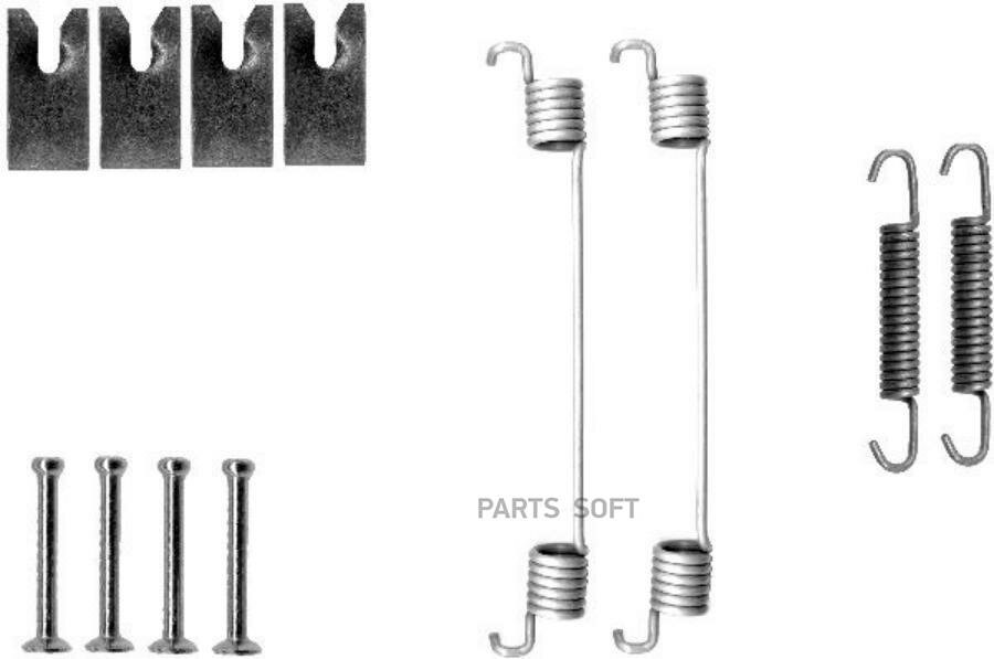 К-кт установочный задних колодок 8DZ355200-701 Hella Pagid BEHR-HELLA / арт. 8DZ355200701 - (1 шт)