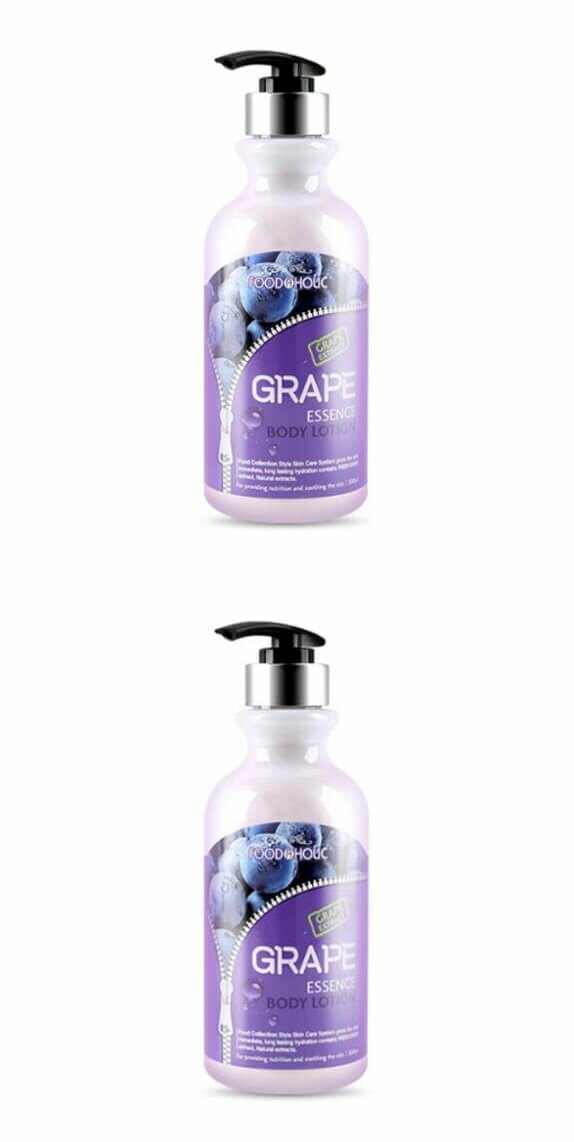 FoodaHolic Лосьон для тела Essential Body Lotion Grape, с экстрактом винограда, 500 мл, 2 шт.