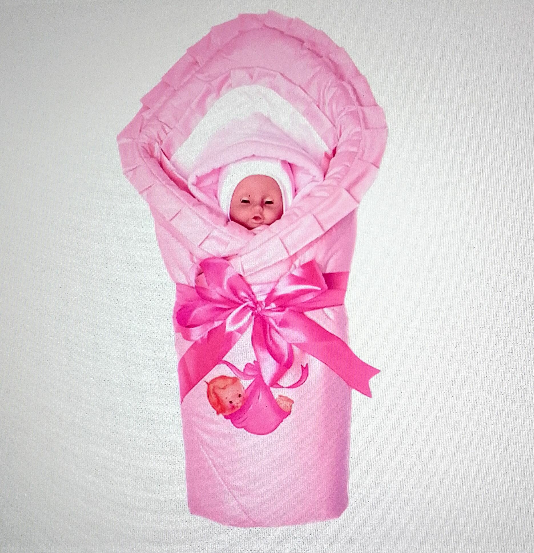 Конверт Babyglory для девочки на выписку "Непоседа", зима, K305, розовый Т