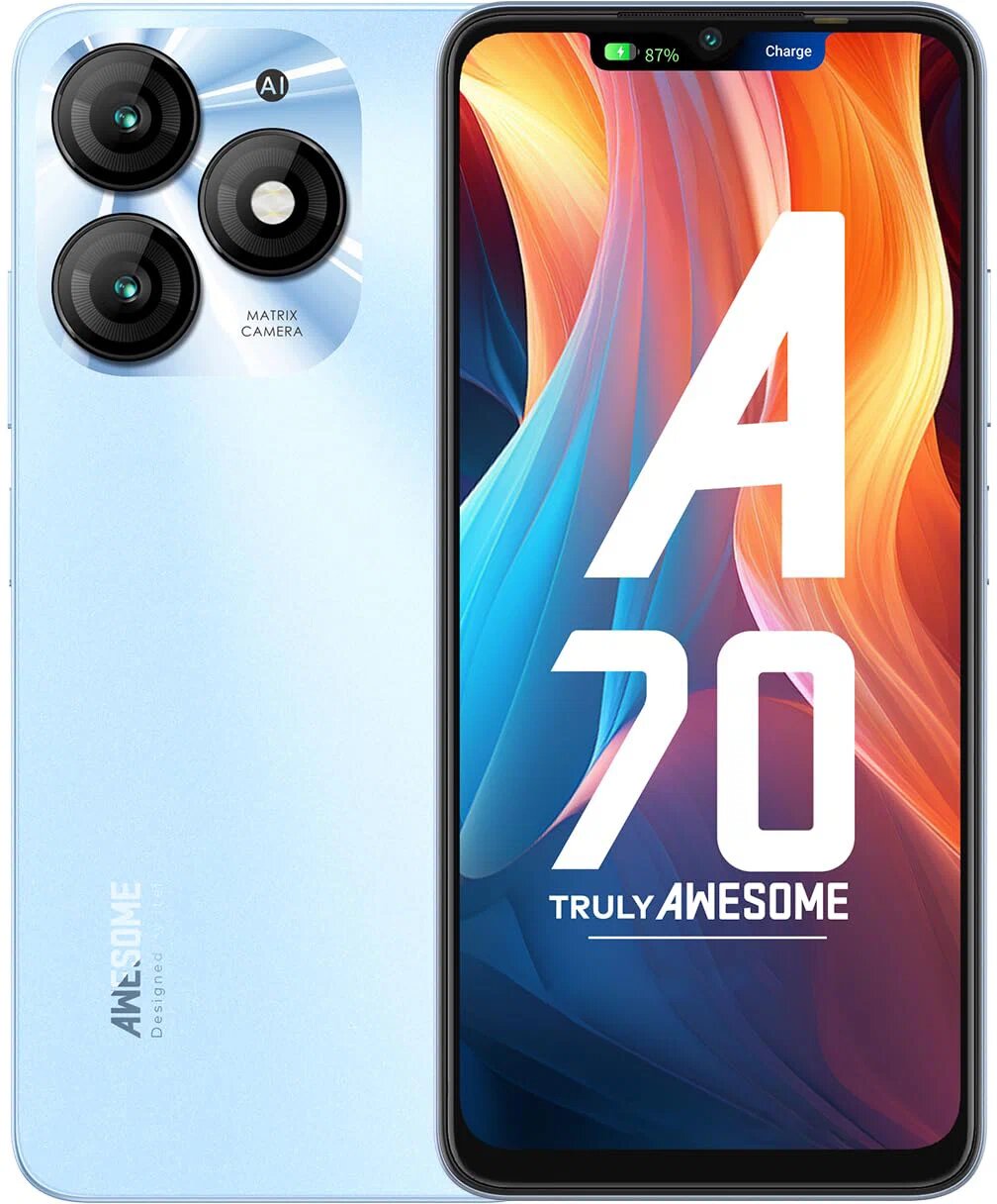 Смартфон ITEL A70 4/256Gb Blue