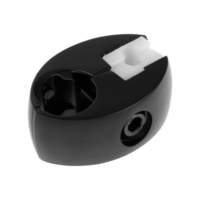 фото Соединитель трубы для панели, d=25, с прокладками, не регулируемый, цвет черный