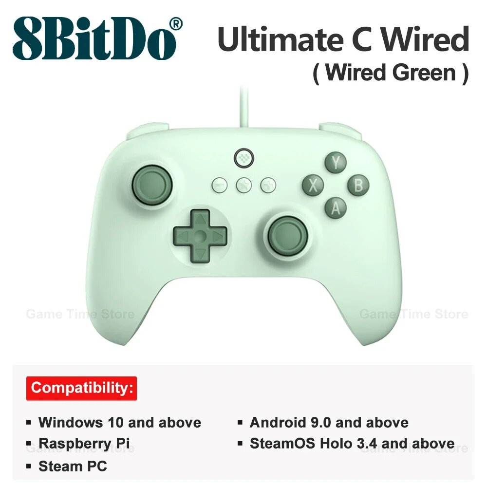 Проводной игровой геймпад Gamepad для ПК, Windows 10, 11, Steam PC, Raspberry Pi, Android