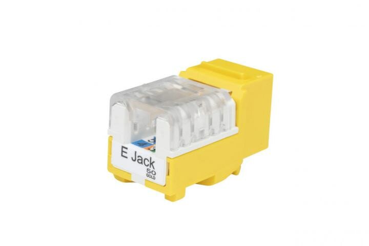 Вставка Keystone Hyperline KJE-8P8C-C6-90-YL