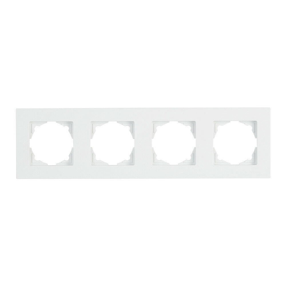 фото Рамка GUNSAN Eqona 16401100-000145 четырехместная универсальная скрытая установка белая IP20