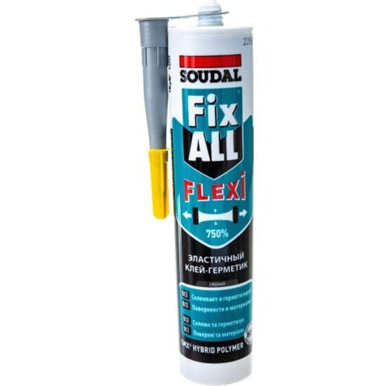 Клей-герметик Soudal Фикс Алл FLEXI серый 12*290мл