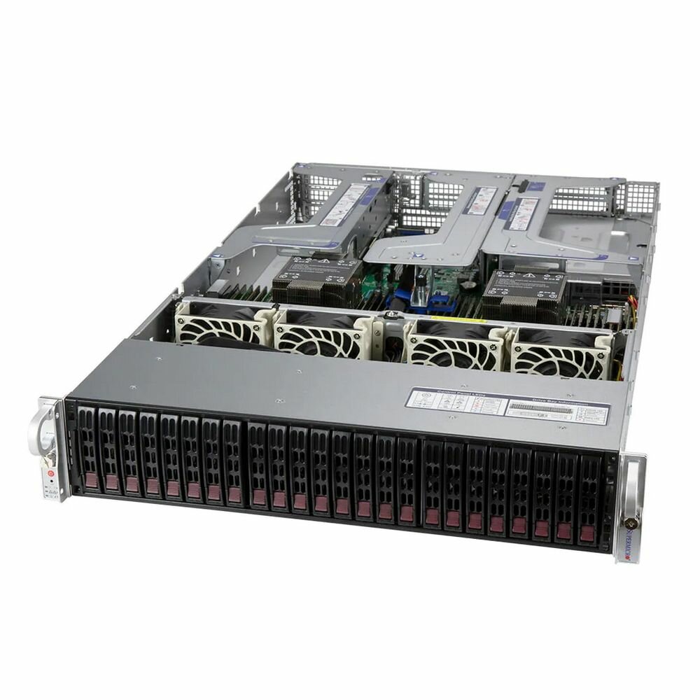 Сервер Supermicro Ultra SuperServer SYS-220U-TNR без процессора/без ОЗУ/без накопителей/количество отсеков 2.5