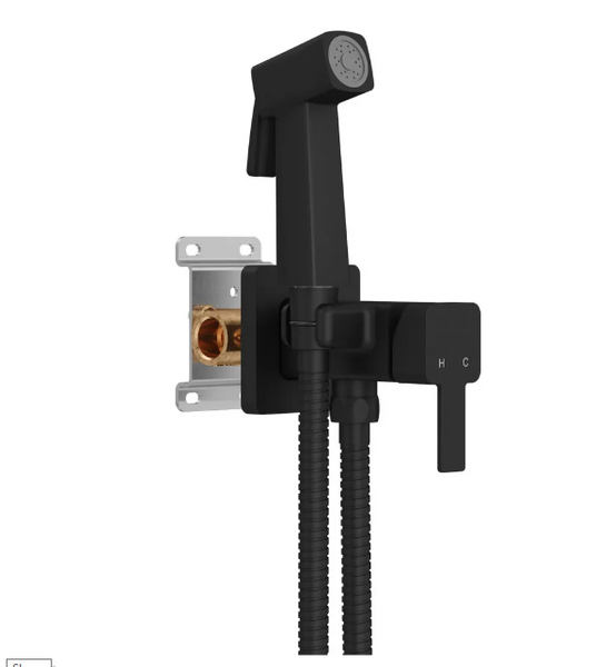 фото Смеситель для биде c гигиеническим душем Elghansa 22Q0017-Black (Set-112) встраиваемый