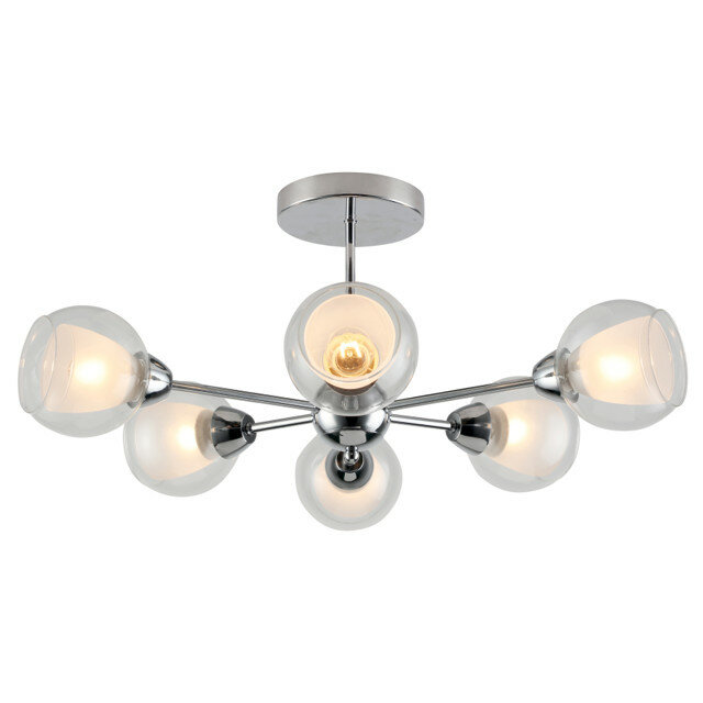 фото Люстра потолочная schaffner cielo 6x60вт e27 хром