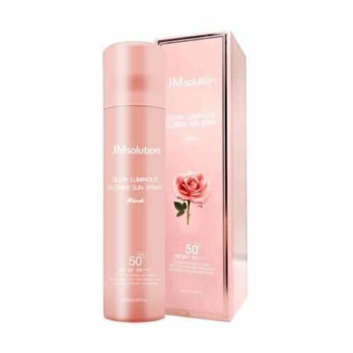 JMsolution, Cолнцезащитный спрей с розой омолаживающий - Glow Luminous Flower Sun Spray Rose SPF50+