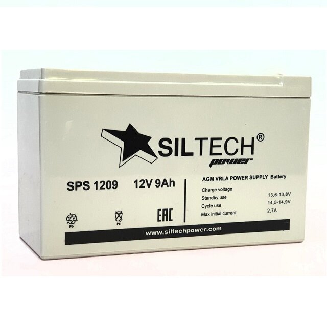 Аккумулятор SILTECH SPS 1209 (12V9A) (глубокого разряда-тяговые)