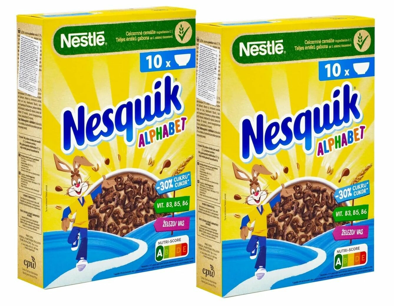 Готовый завтрак Шоколадный Алфавит Nesquik, 2 пачки по 375 г - фотография № 2