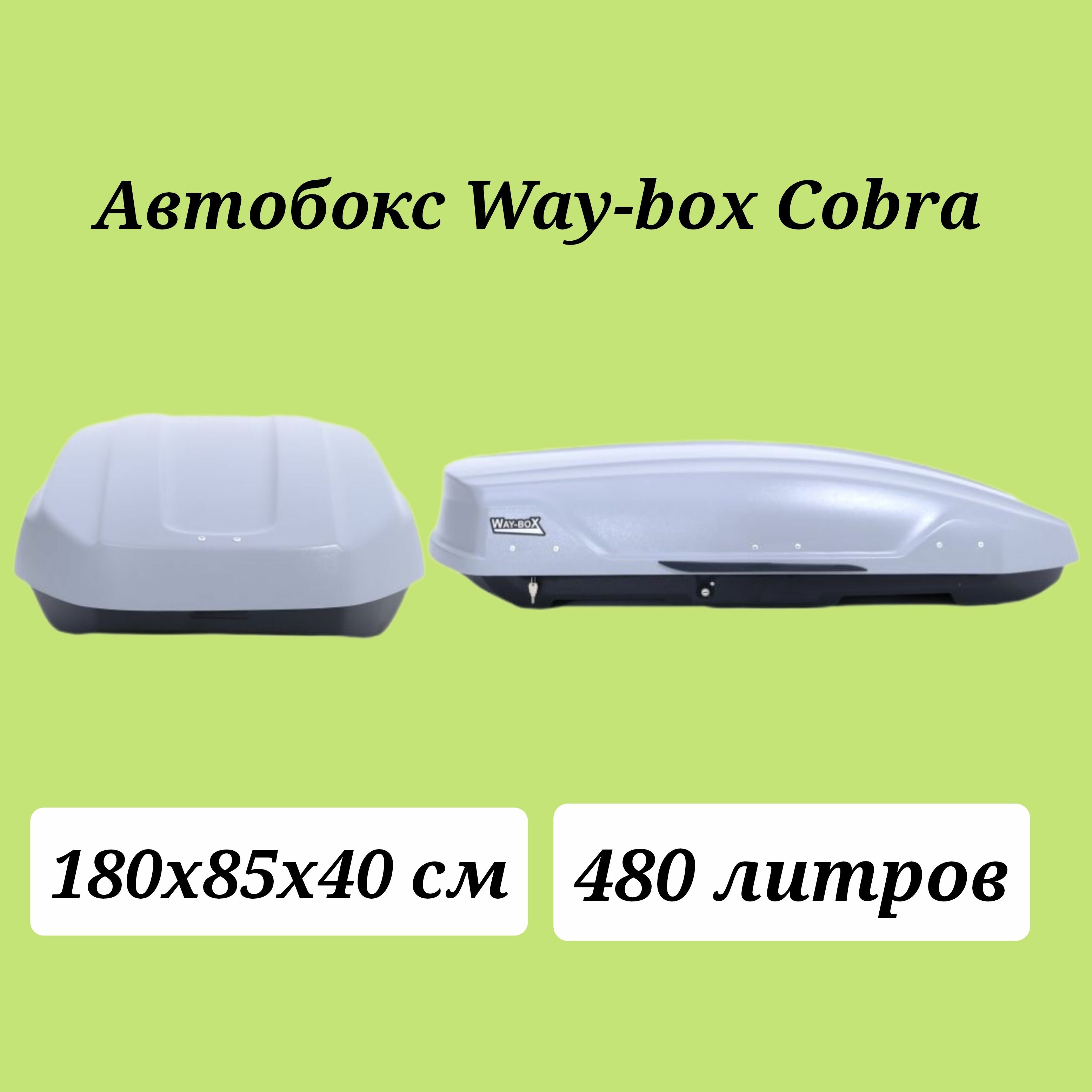 Автобокс Way-box Cobra 480 серый усиленный