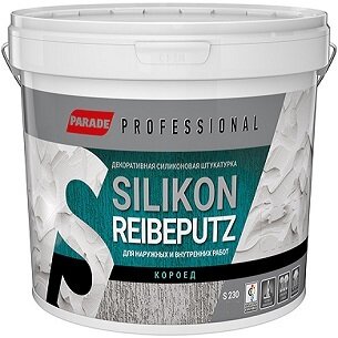 Декоративная Штукатурка Короед 15кг Parade Professional Silikon Reibeputz S230 Силиконовый / Парад Силикон Рейбепутз С230.