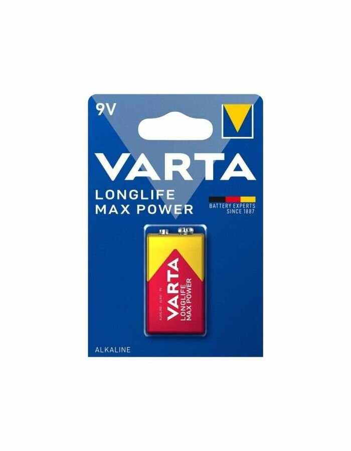 Батарейка Varta LONGLIFE MAX POWER Крона 6LR61 BL1 9V (4722101401)