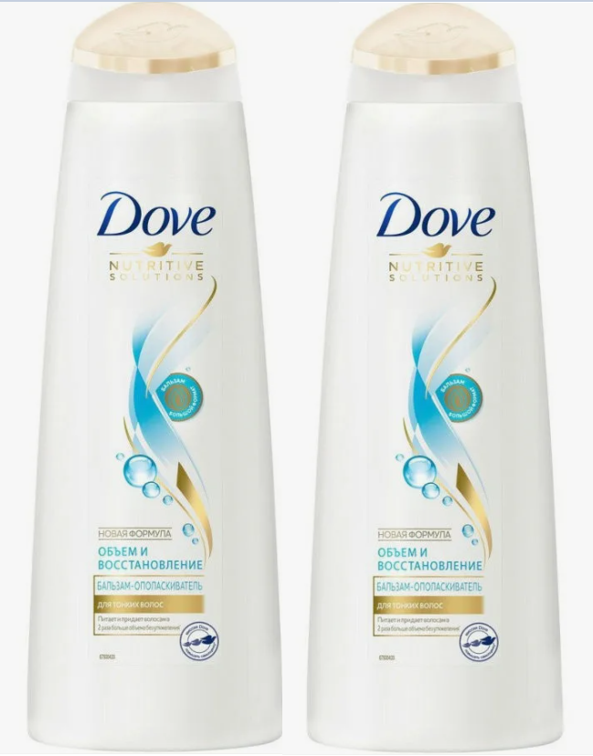 Бальзам-ополаскиватель Dove Hair Therapy Объем и восстановление, 350 мл, 2 шт