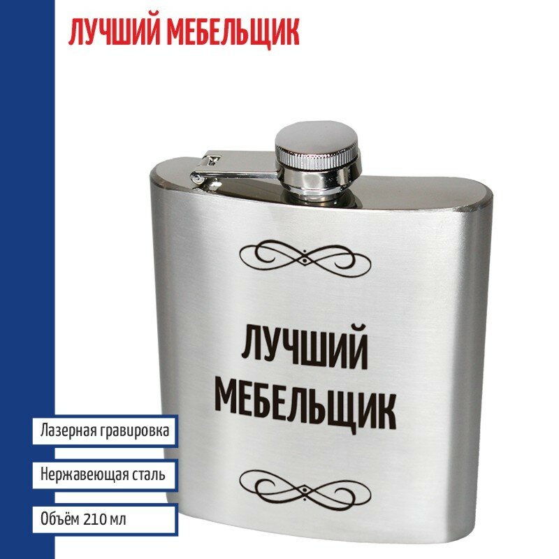 Подарки Фляжка "Лучший мебельщик" (210 мл)