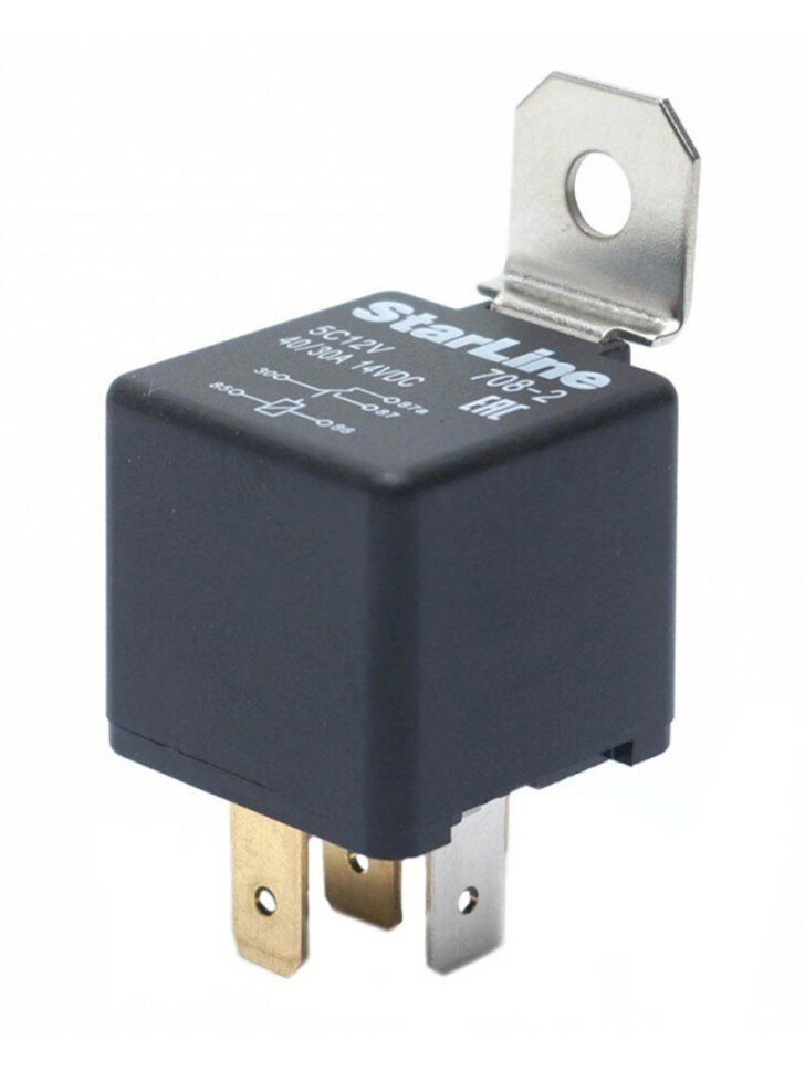 фото Реле 5-контактное StarLine 5C12V с держателем
