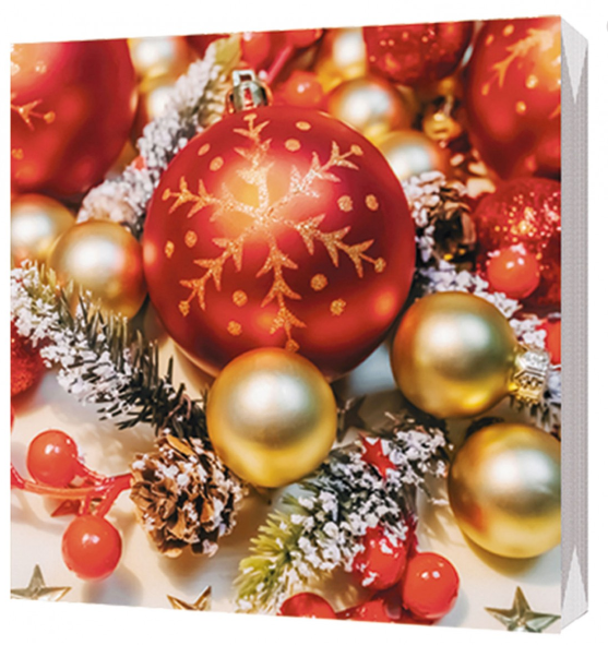 фото Салфетки Bgreen Красные шары, 3 слоя 20 шт 33*33 см