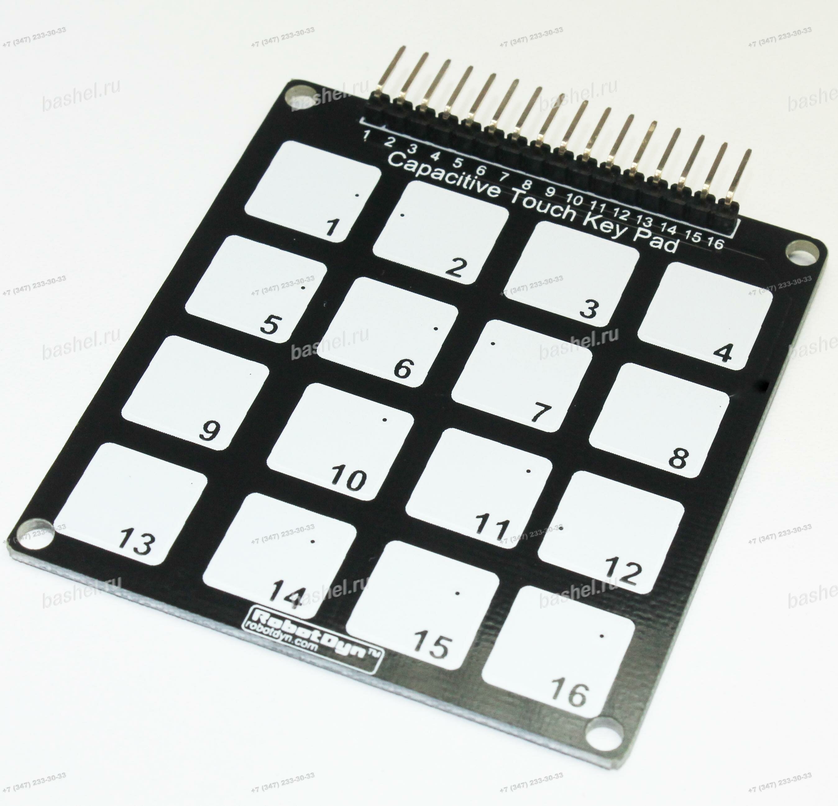 Capacitive Touch Key Pad. 16 keys, Плата расширения, RobotDyn