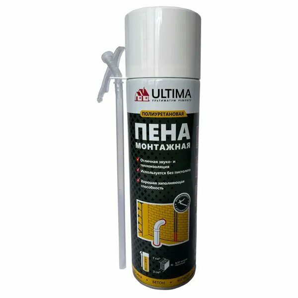 фото Пена монтажная ручная Ultima 22 летняя 530 мл