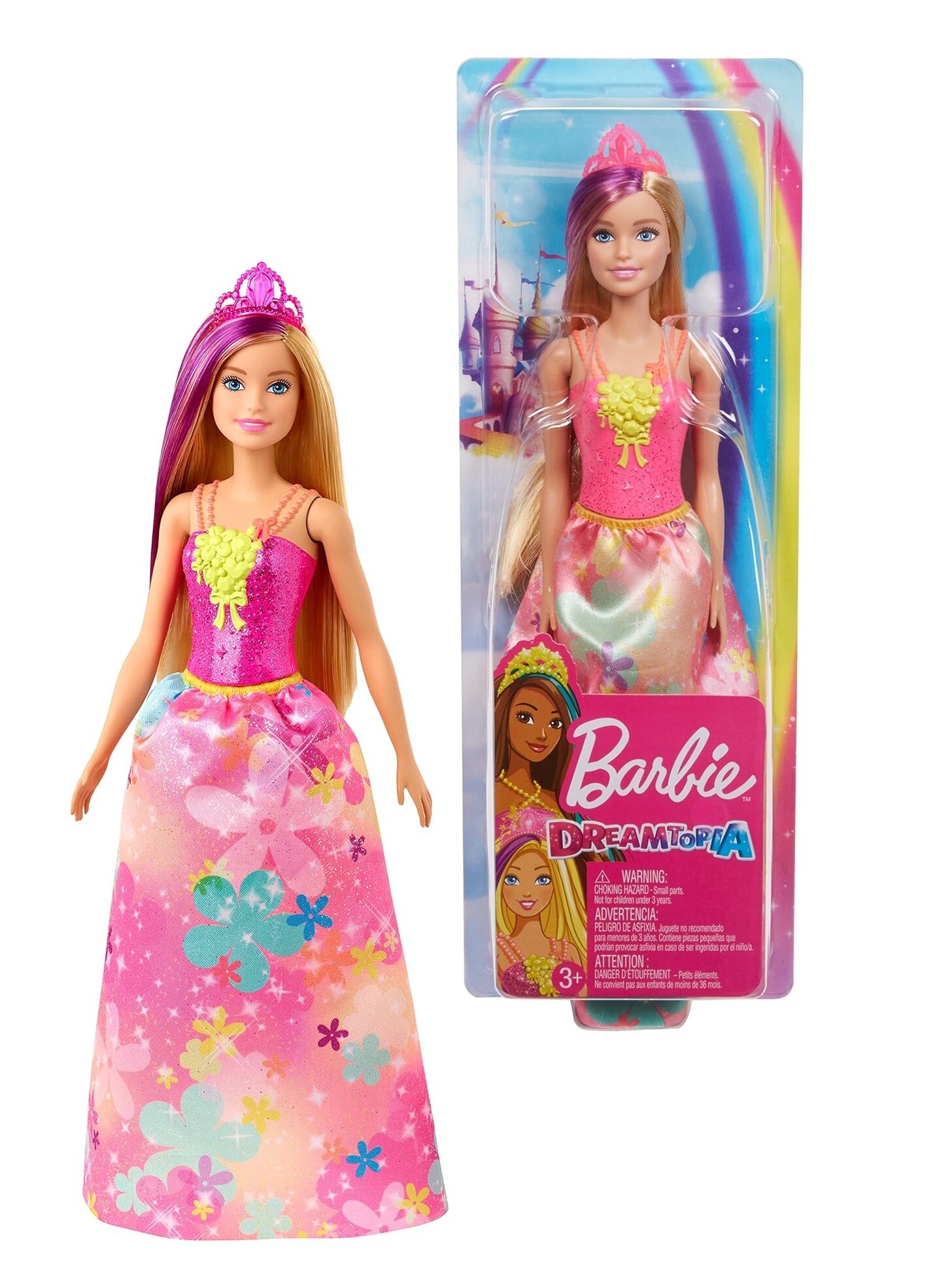 Кукла Barbie Принцесса в ярком платье с короной GJK12 принцесса 1 вариант