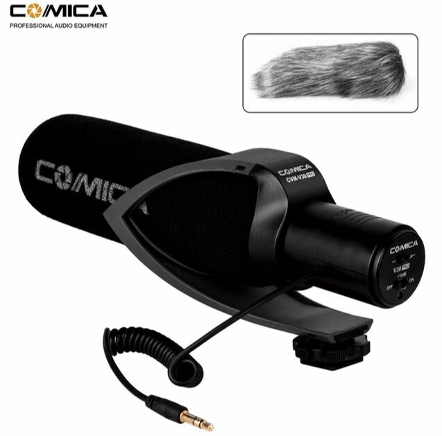 Микрофон COMICA CVM-V30 B PRO Directional Condenser Shotgun Video Microphone BLACK