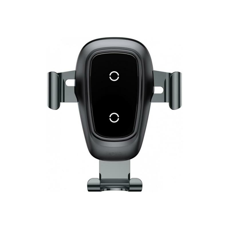 Держатель для смартфона Baseus Metal Wireless Charger Gravity Car Mount (Air Outlet) (Black/Черный)