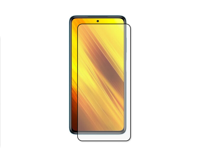 Защитное стекло для Xiaomi Poco X3 Full Screen tempered glass FULL GLUE черный