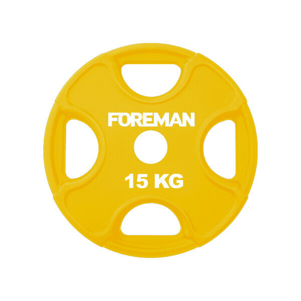 Диск олимпийский Foreman PRR-15KG желтый