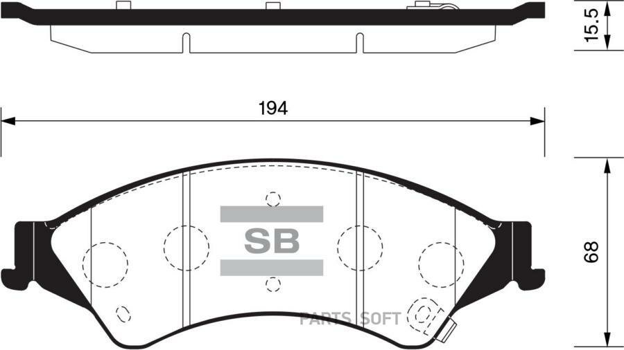 SANGSIN BRAKE SP1596 Колодки торм.пер.