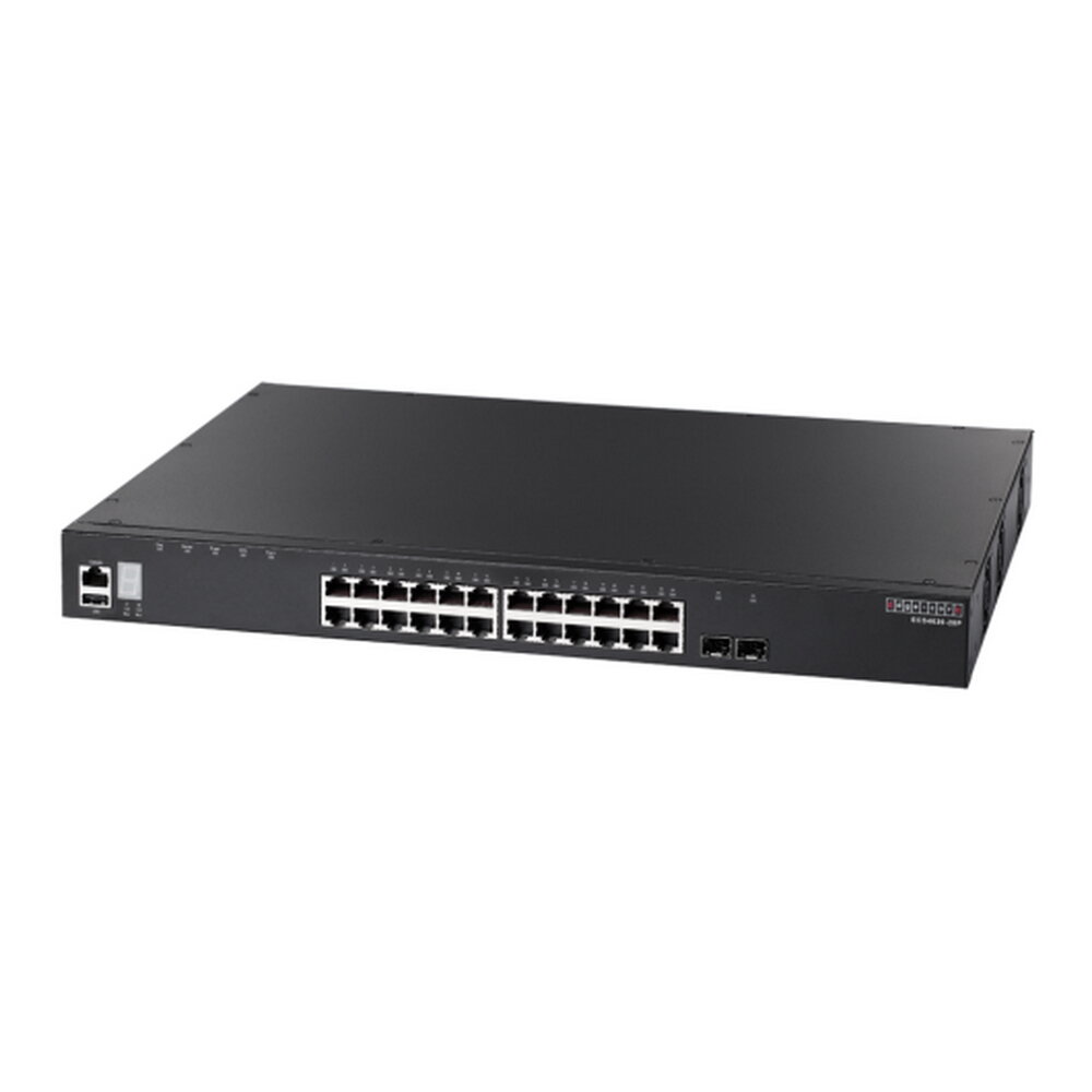 ECS4620-28P Edge-corE 24 x GE + 2 x 10G SFP+ ports + 1 x expansion slot (for dual 10G SFP+ ports) L3 Stackable Switch, w/ 1 x