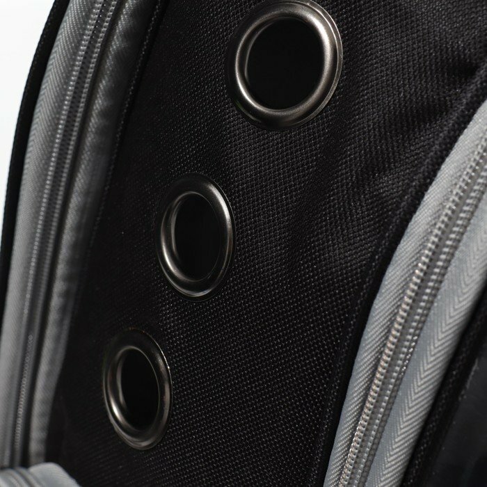 Прозрачный раскладывающийся рюкзак для животных, 33*28*42 см, черный - фотография № 9