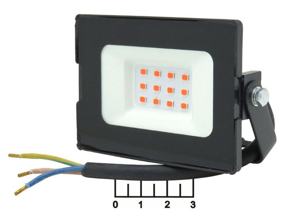 Volpe Светодиодный прожектор Volpe ULF-Q513 10 Вт Красный свет IP65 черный